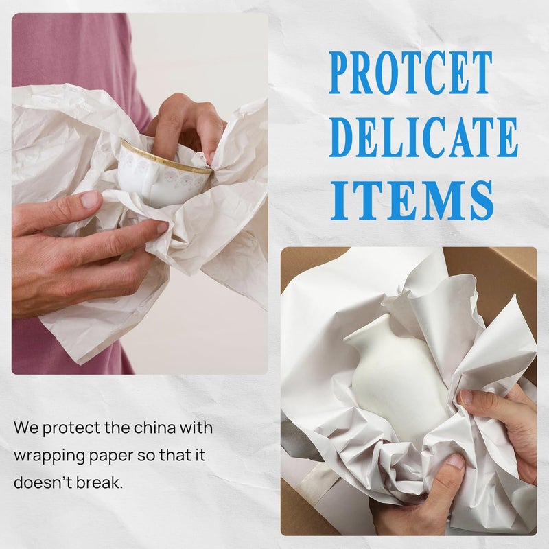 UMOVE Large Packing Paper Sheets for Moving Supplies Bulk Packaging Newsprint Moving Paper for Wrapping Shipping Packing Material 180 Sheets 12 * 24in & 24 * 24in - Image 4